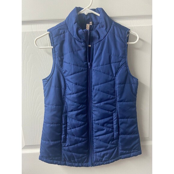 Red Camel Jackets & Blazers - Red Camel Puffer Vest Womens Small Blue Front Pockets Full Zip Warm